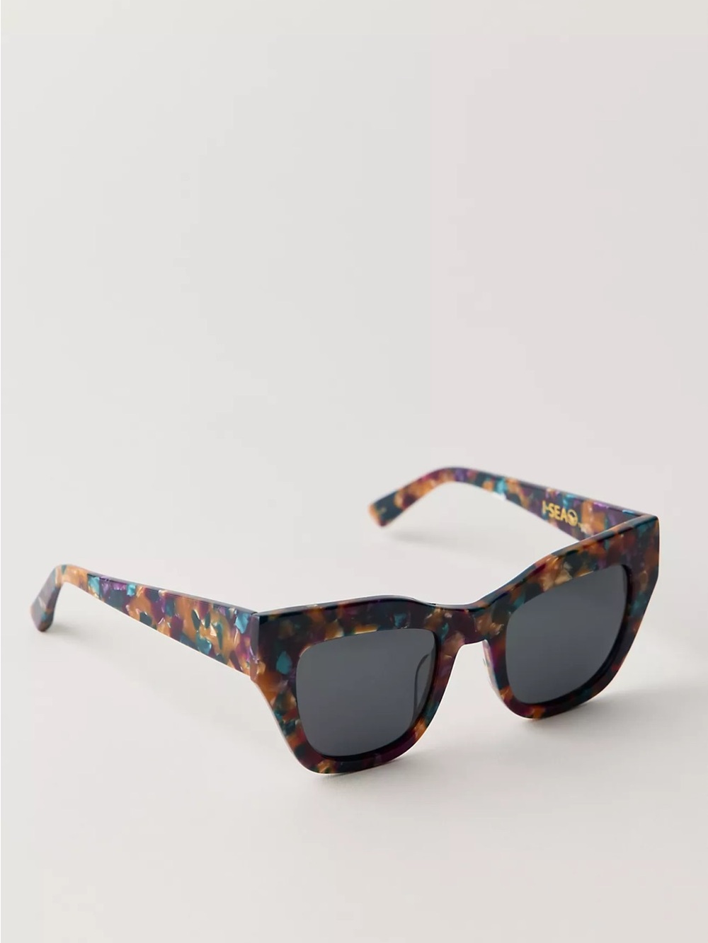 Free People x I-SEA Decker Polarized Square Sunglasses in Jade | NWT